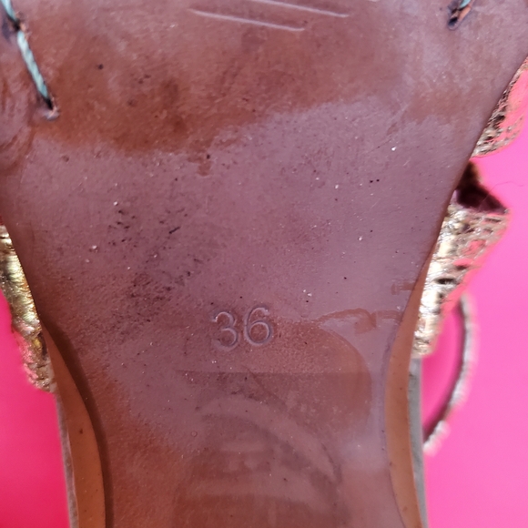 Miss L Fire Elegant Gold and Light Green Women's Shoes - Picture 9 of 9